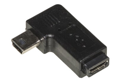 Adattatore Mini Usb Angolo Sinistro Maschio A Micro Usb Femmina