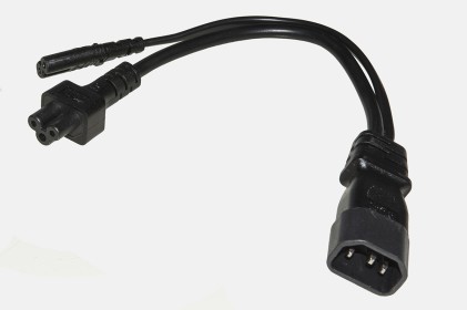 Cavo Splitter Di Alimentazione Da Maschio C14 A 1 Connettore C5 + 1 Connettore C7 Cm 30
