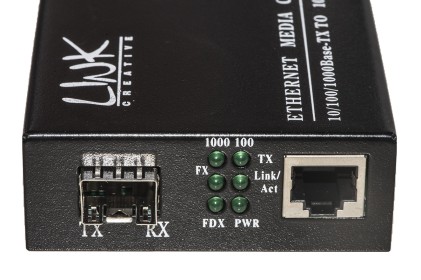 Convertitore Fibra Ottica 10/100/1000 Con Modulo Sfp