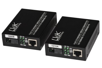 Coppia Media Converter 10/100Base-T A 100Base-Fx Singlemode Wdm Singola Fibra Bidirezionale 1310/1550Nm