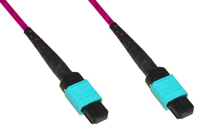 Cavo Fibra Ottica Mpo/Mpo Femmina/Femmina 12 Fibre Om4 Mt 5 Metodo B