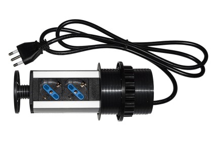 Multipresa Da Tavolo A Scomparsa Con 2 Prese 16A Femmina Ita/Schuko