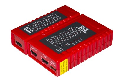 Tester Cavi Hdmi Tipo "A" E Tipo "C" Con Modulo Locale E Remoto Con 19 Led Per I 19 Fili + Schermatura, Led Di Status E Loopback
