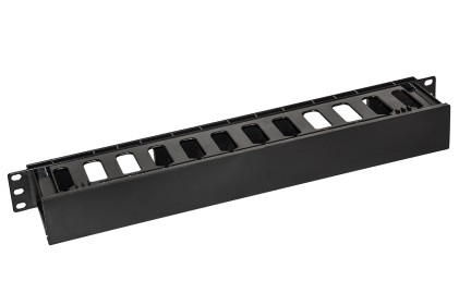 Listello Guidacavi Per Armadi 19'' 1 Unita' Colore Nero Con Copertura Scorrevole