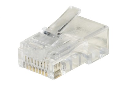 Plug Rj45 Rete Cat.6 Utp Transparet Conf. 100Pcs