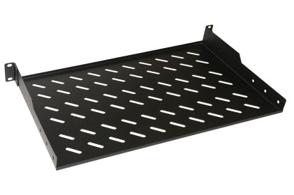 Ripiano Per Armadio 19" 1 Unita  Profondita  300 Mm. (Universale) 2 Attacchi (Frontali) Colore Nero