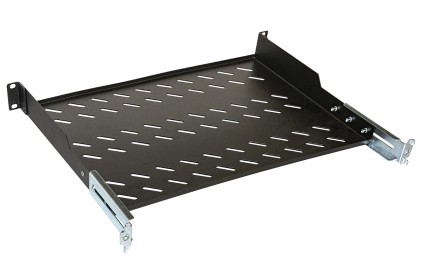 Ripiano Per Armadio 19&#34; 1 Unita&#39; Profondita&#39; 350 Mm. (Universale) 4 Attacchi (Frontale+Posteriore) Colore Nero