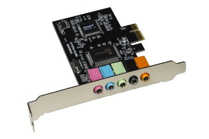Scheda Pci-Express Sound Card 5.1 Con Staffa Normale E Low Profile