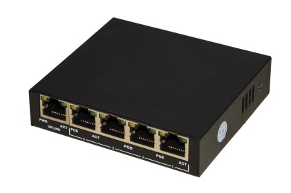 Switch Di Rete Poe 60 Watt Gigabit 10/100/1000 4 Porte Poe+ E 2 Porte Uplink Con Funzioni Ai Poe, Qos, Extend, Vlan