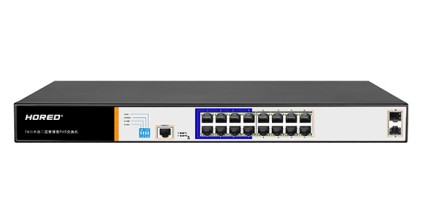 Switch Di Rete 16 Porte Gigabit Poe 250 Watt + 2 Porte Sfp E Una Porta Console Rj45 Layer 2