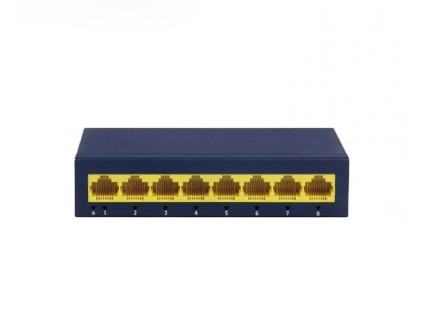 Switch Rete 8 Porte Gigabit 10/100/1000 Rj45 In Metallo