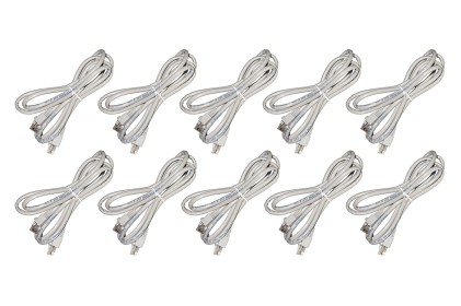 Confezione 10 Cavi Telefonia Isdn 8 Poli Rj45 Categoria 5 Utp Non Schermati Mt 1,80