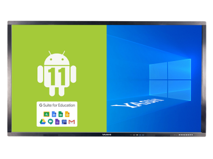 Yashi Display Touch Interattivo 75" 16:9 550 Cd/M 4K Uhd 20 Tocchi, 4Gb Ram / 32 Gb Storage, 1X Vga 3X Hdmi 6X, Usb-C, Rj45, Staffa Inclusa, Android 11  Educational (Windows Opzionale Con Yashi Pc Ops), Chiedi Prezzo Bid Per Qty