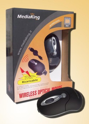 MediaKing F-14 PowerSave Wireless Optical Mouse - Dual