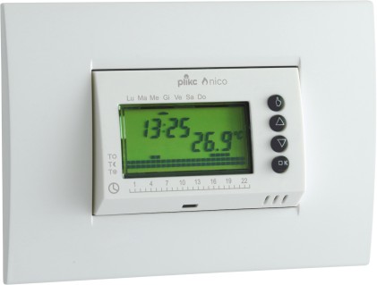 Cronotermostato digitale a batterie da incasso NICO - Made in ITALY