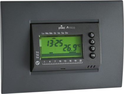 Cronotermostato digitale a batterie da incasso NICO - Made in ITALY