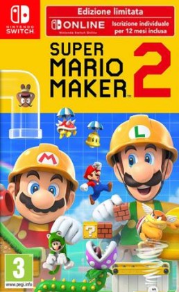 Switch Super Mario Maker 2 + Nintendo Switch Online (12 Mesi)