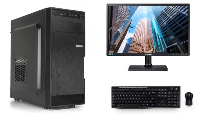 Pc assemblato Intel Quad Core 4Gb RAM 500Gb HD HDMI USB 3.0 Monitor, Tastiera e Mouse wireless