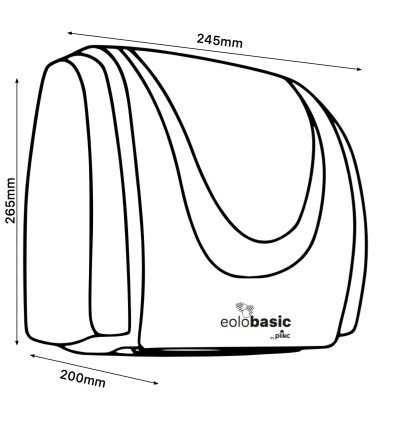 Asciugamani elettrico a fotocellula Eolo Basic