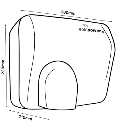 Asciugamani elettrico a fotocellula Eolo Power-S