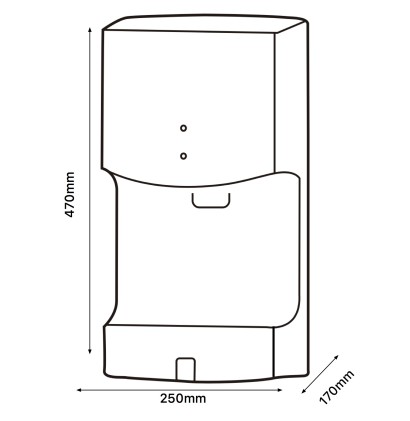 Asciugamani elettrico a lama d aria con fotocellula e vaschetta salva goccia Eolo Plus