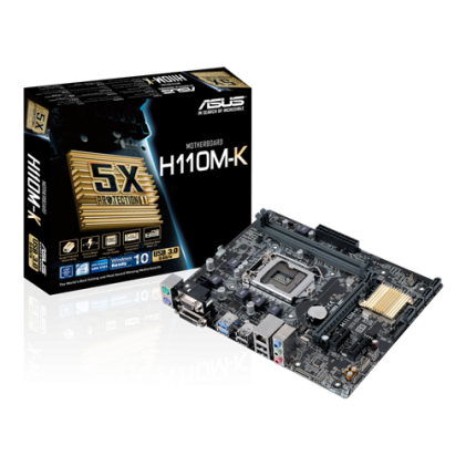 ASUS H110M-K LGA1151 2xDDR4 VGA/DVI mATX