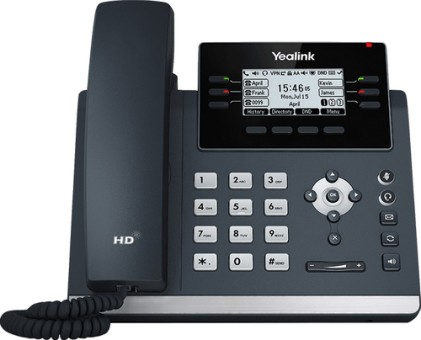 Yealink Telefono Voip 2Xlan Gigabit Poe, Display Monocromatico, 1Xrj9, 12 Linee Sip