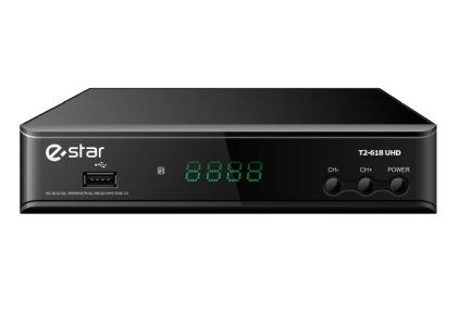 E-Star Decoder Uhd Dvb-T/T2 Tuner Mpeg-4/2  Nero