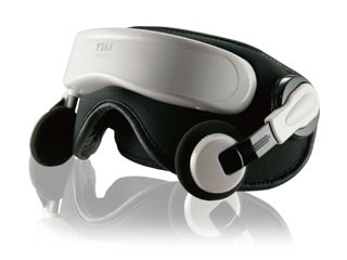 Massaggiatore occhi antistress con cuffie mp3