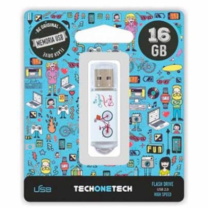 TechOneTech Be Bike Memoria USB 2.0 16GB (Pendrive)