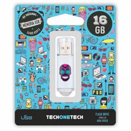 TechOneTech Calavera Maya Memoria USB 2.0 16GB (Pendrive)