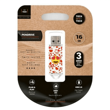 TechOneTech Heart Eyes Memoria USB 2.0 16GB (Pendrive)