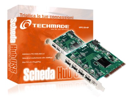Techmade Scheda PCI 4 porte USB 2.0