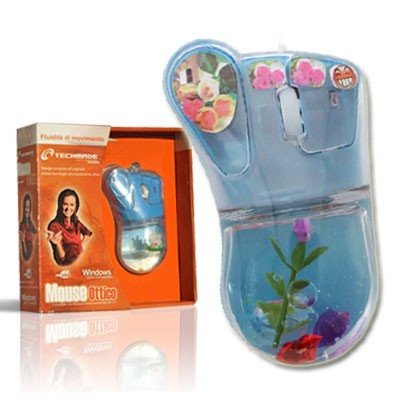 Mouse ottico a forma di piede Blu