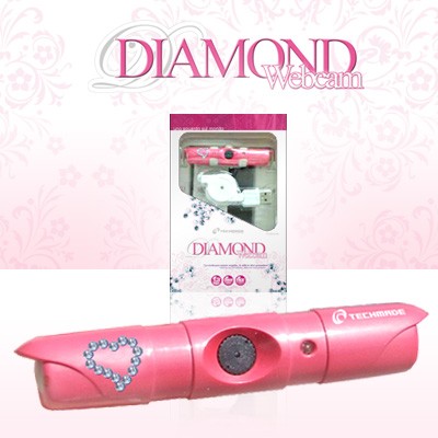 Techmade Webcam 1.3 Megapixel con strassetti