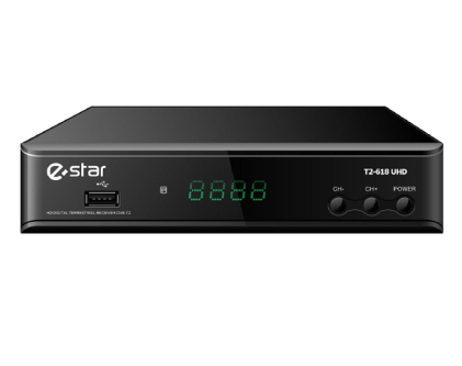 E-Star Decoder Uhd Dvb-T/T2 Tuner Mpeg-4/2  Nero