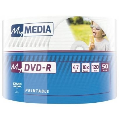 Supporti DVD-R Verbatim My Media - 4.7GB Wide Silver Printable 50Pack