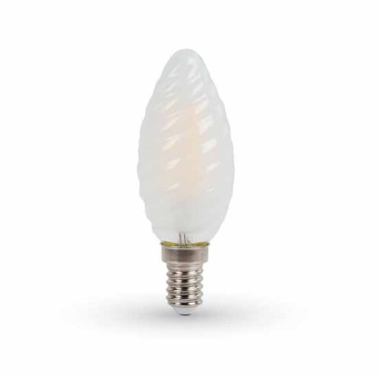 V-TAC VT-1928 Lampadina LED E14 4W Candela filamento - Bianco freddo 6400K - SKU 7109
