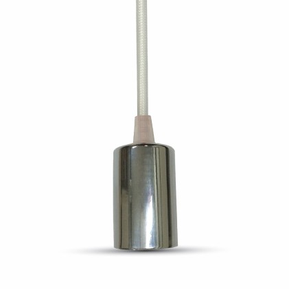 V-TAC VT-7338 Lampadario a sospensione in metallo con portalampada per lampadine E27 - Colore cavo bianco - SKU 3755