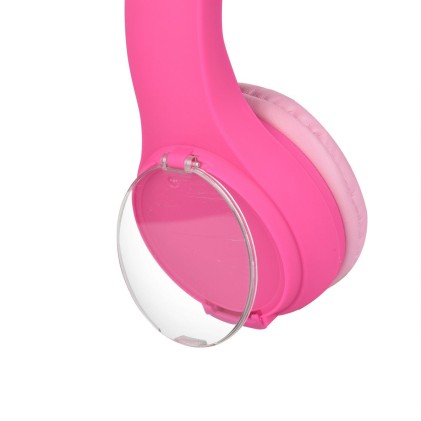 Cuffia Per Bambini Colore Rosa Con Matite, Personalizzabile - Connettore 3,5Mm Volume Ridotto Ipoallergenica