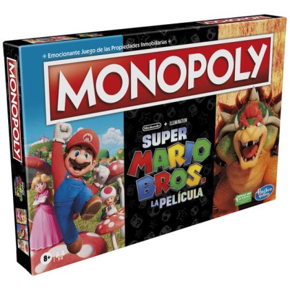 Monopoly Super Mario Bros La Pelicula Juego de Tablero - Tematica Compra/Venta/Videojuegos - De 2 a 6 Jugadores - A partir de 8 Aсos - Duracion 45min. aprox.