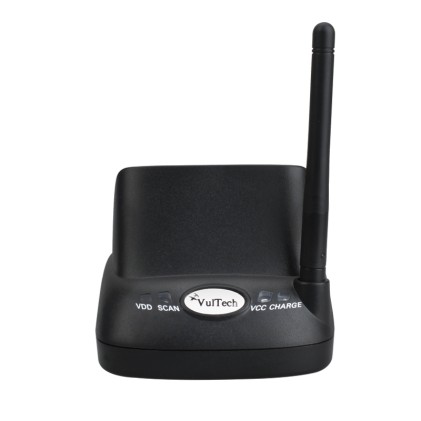 Lettore Pistola Barcode Scanner Laser Wireless Vultech BC-02W con base