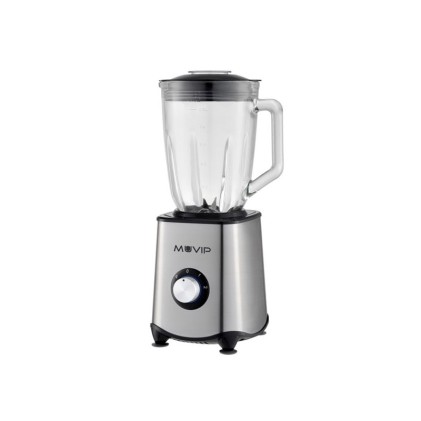 Muvip frullatore 1300W 1.5L - 2 Velocità - Corpo e Lame in Acciaio Inox - Funzione Tritaghiaccio - Blocco di Sicurezza