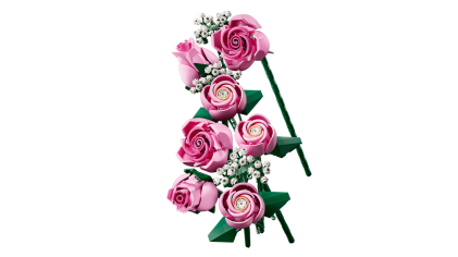 LEGO Botanicals Bouquet di Rose Rosa - Costruzioni per Adulti di Fiori Finti - Include 12 Rose Artificiali e 4 Rametti di Gipsofila per la Decorazione di Casa e Ufficio - Idea Regalo Fai da Te - 10374