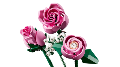 LEGO Botanicals Bouquet di Rose Rosa - Costruzioni per Adulti di Fiori Finti - Include 12 Rose Artificiali e 4 Rametti di Gipsofila per la Decorazione di Casa e Ufficio - Idea Regalo Fai da Te - 10374