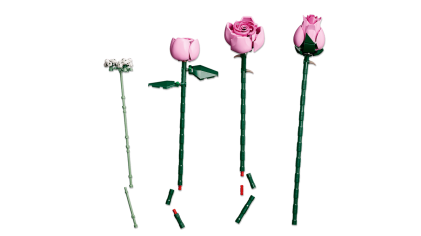 LEGO Botanicals Bouquet di Rose Rosa - Costruzioni per Adulti di Fiori Finti - Include 12 Rose Artificiali e 4 Rametti di Gipsofila per la Decorazione di Casa e Ufficio - Idea Regalo Fai da Te - 10374
