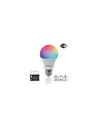 Lampadina LED Elbat Smart Wi-Fi A60 E27 9W 806lm RGB - Temperatura da 2700K a 6000K - Controllo vocale - Telecomando - 3 modalit&agrave; colore: Freddo, Naturale e Caldo