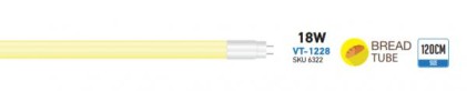 V-TAC VT-1228 Neon LED tube T8 18W 120cm per panetterie - SKU 6322