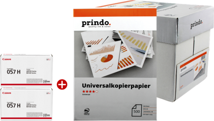 Canon Value Pack nero / Bianco 057h MCVP + Prindo carta 2500 fogli