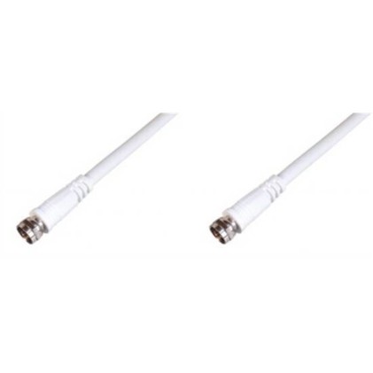 Cavo Antenna Sat Coassiale Connettori Tipo F Maschio/Maschio Schermato Mt.5